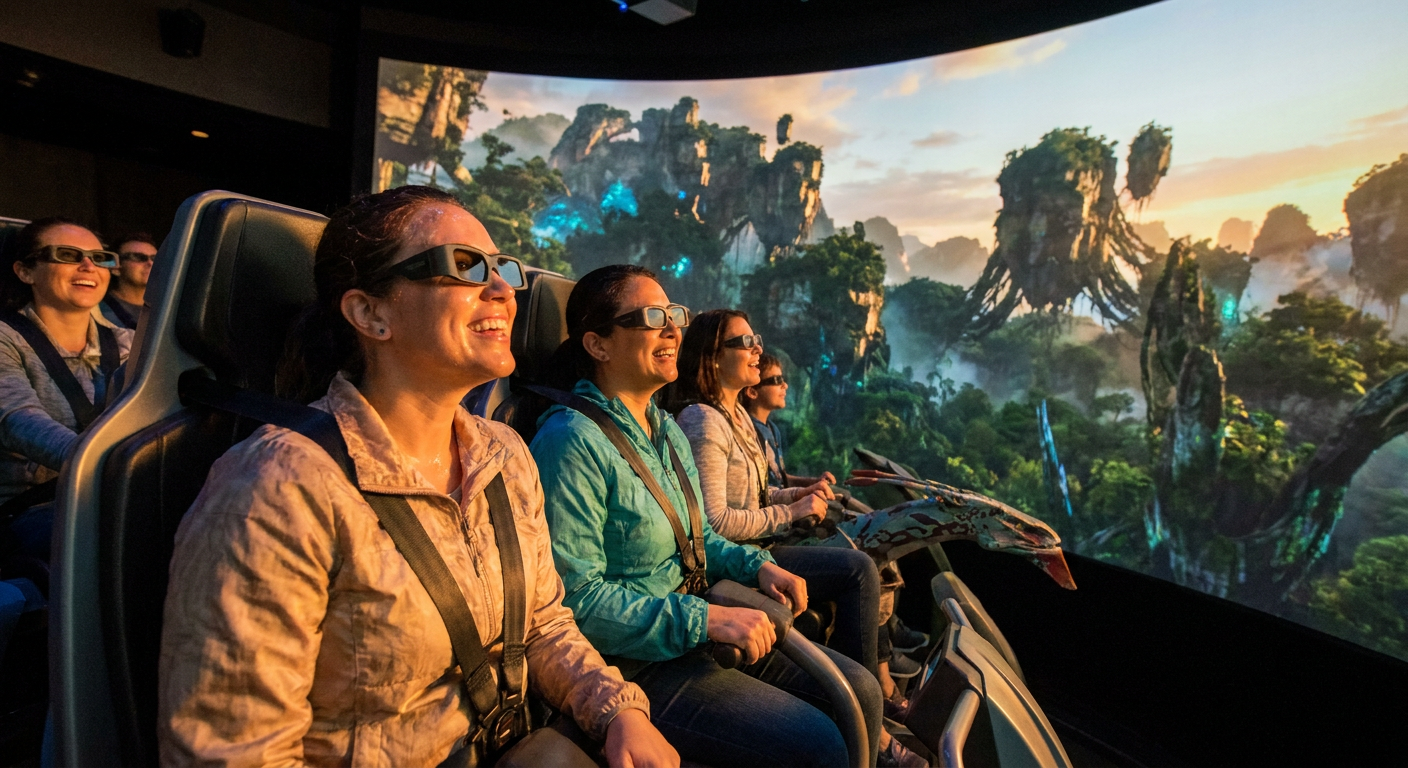 A sensação de sobrevoar Pandora em um Banshee é o ponto alto do Avatar Flight of Passage.