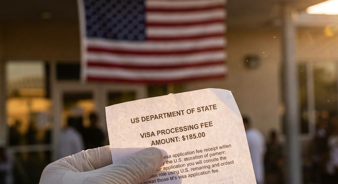 Recibo da taxa MRV, um custo essencial e não reembolsável para a solicitação do visto.