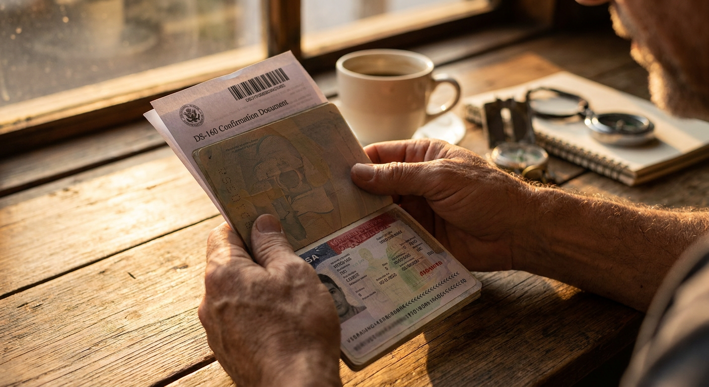 Certifique-se de que seu passaporte esteja válido e que você tenha a página de confirmação do DS-160.