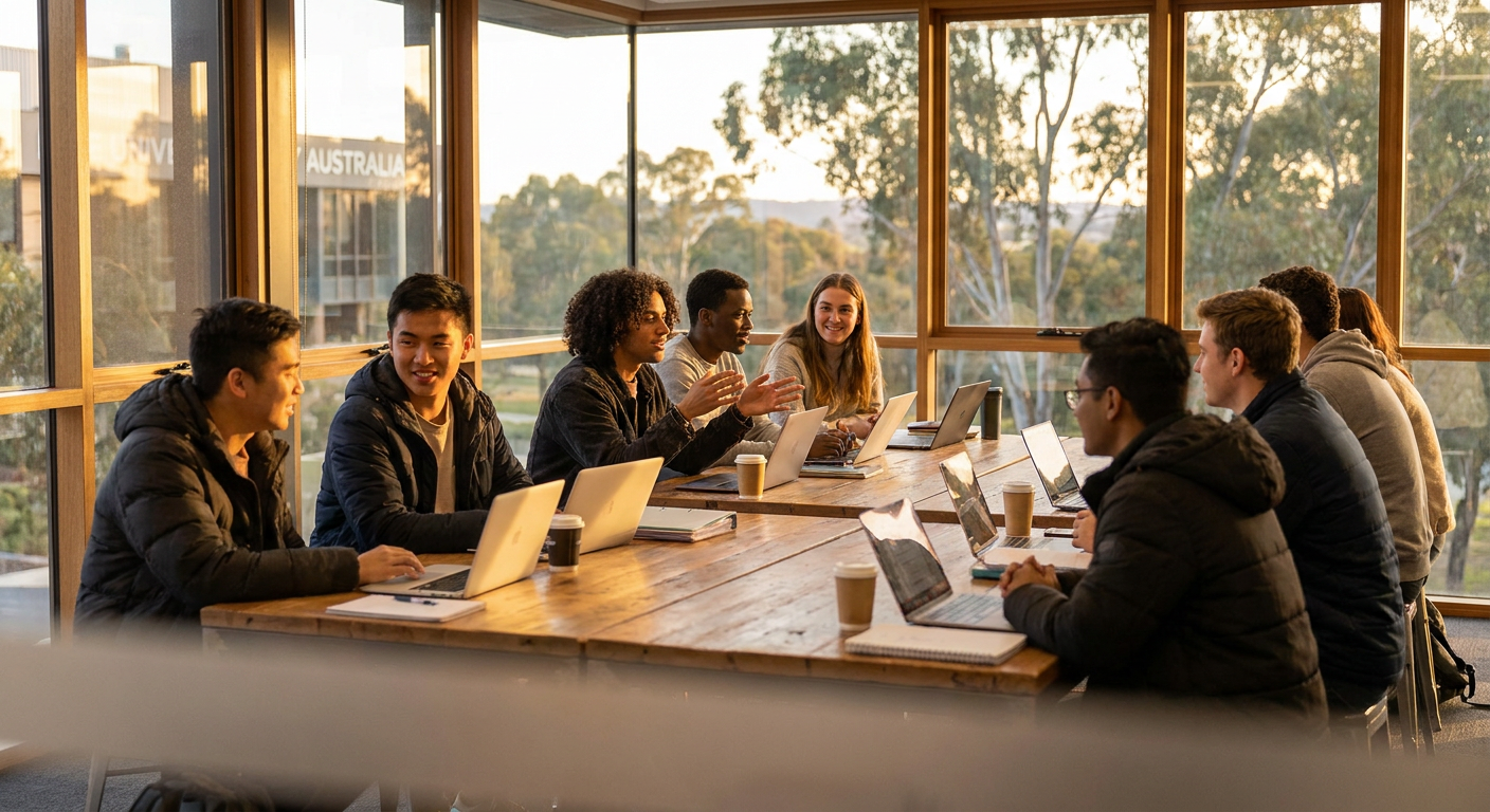 Estudantes internacionais se preparam para o futuro nas universidades australianas.