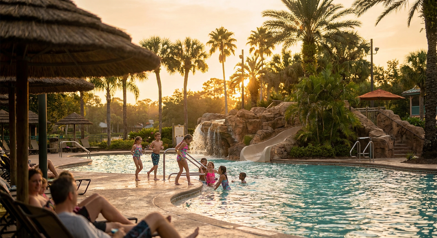As piscinas dos resorts Disney são atrações à parte, com temas e atividades que encantam a todos.