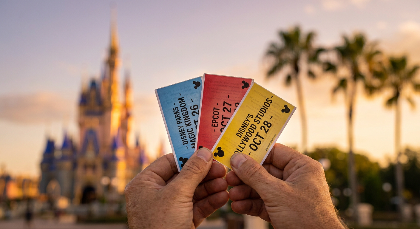 Ingressos físicos comprados com antecedência, prontos para a diversão!