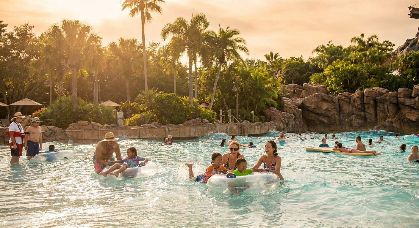 Um dia de descanso em um dos parques aquáticos da Disney é uma ótima maneira de recarregar as energias.