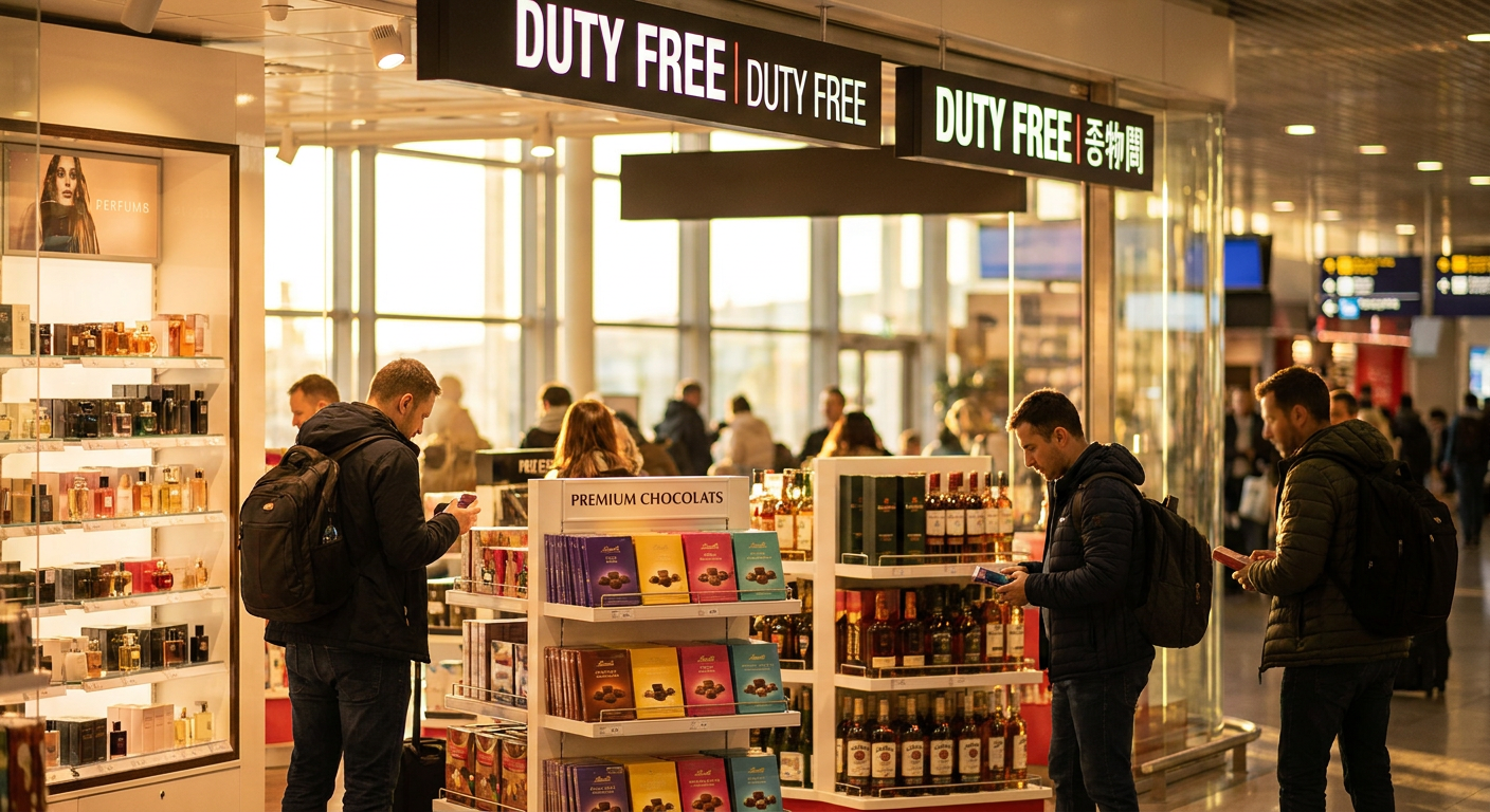 Lojas Duty Free em aeroportos internacionais são as grandes exceções para compras sem impostos para turistas.