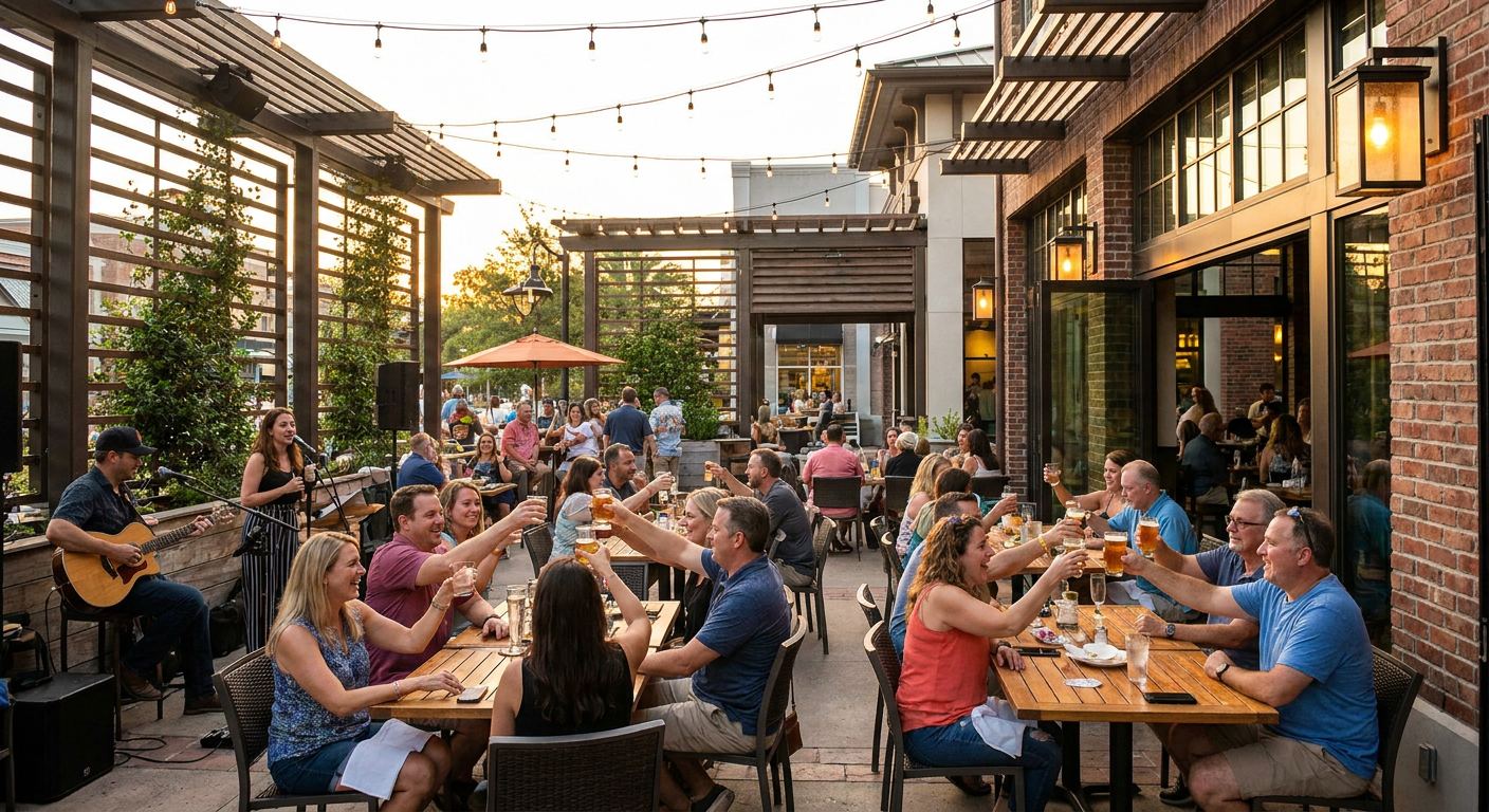 A vibrante vida noturna em Disney Springs, com opções para todos os gostos.