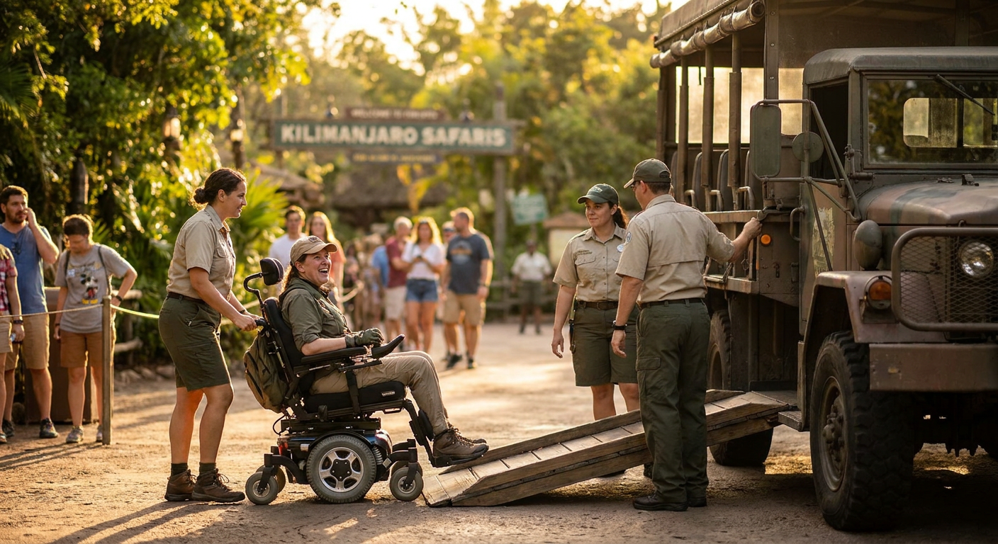 Prepare-se para explorar a vida selvagem no Kilimanjaro Safaris, uma atração adaptada no Animal Kingdom.