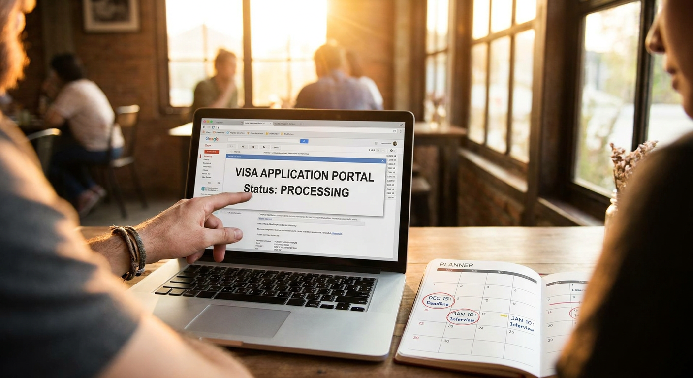 Acompanhar prazos no portal de imigração é essencial.