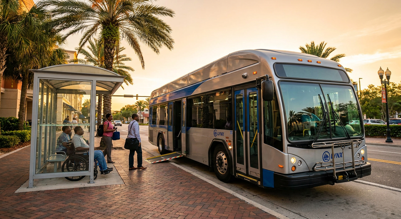 O sistema LYNX é uma opção econômica para explorar diversas partes de Orlando.