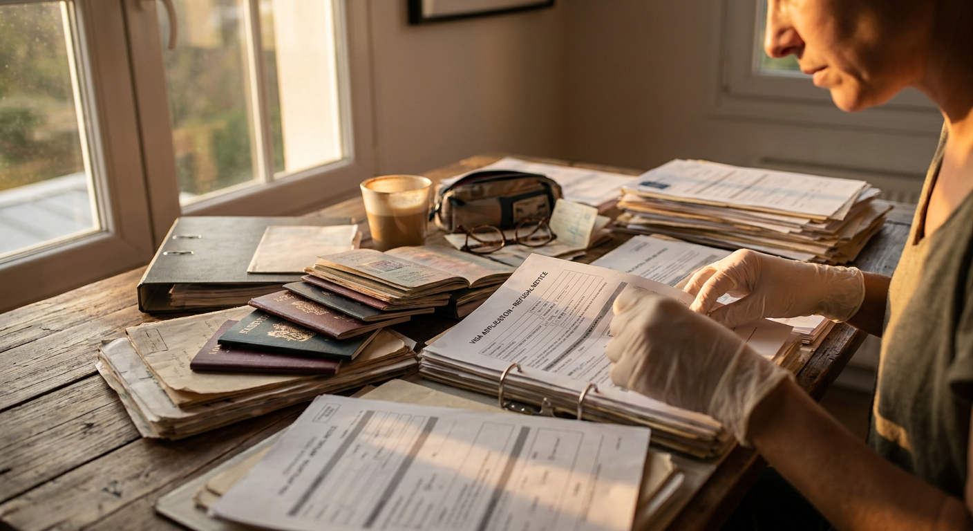Organização detalhada de documentos é chave após uma recusa de visto.