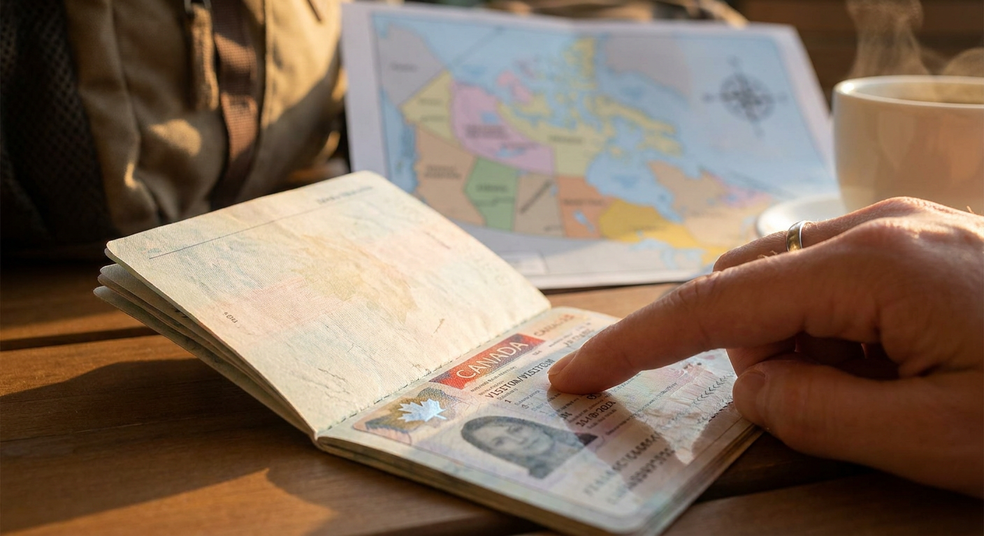 O visto de turista é um adesivo físico no seu passaporte.