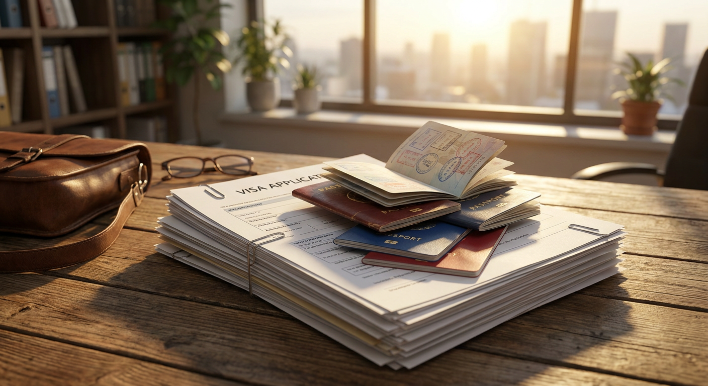Organização é fundamental: tenha seus documentos em ordem e com as traduções necessárias.