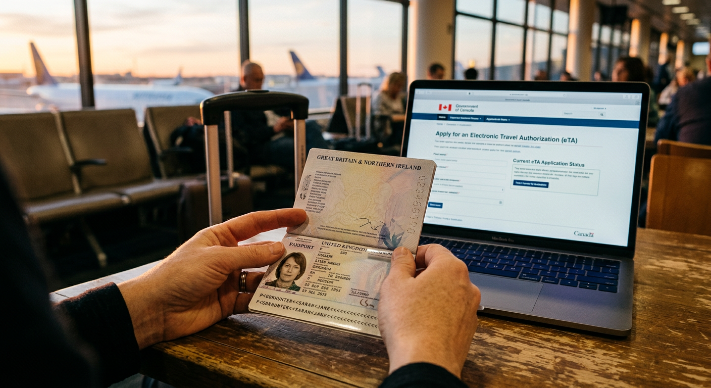 A solicitação de eTA é um processo online simples e rápido, vinculado diretamente ao seu passaporte.