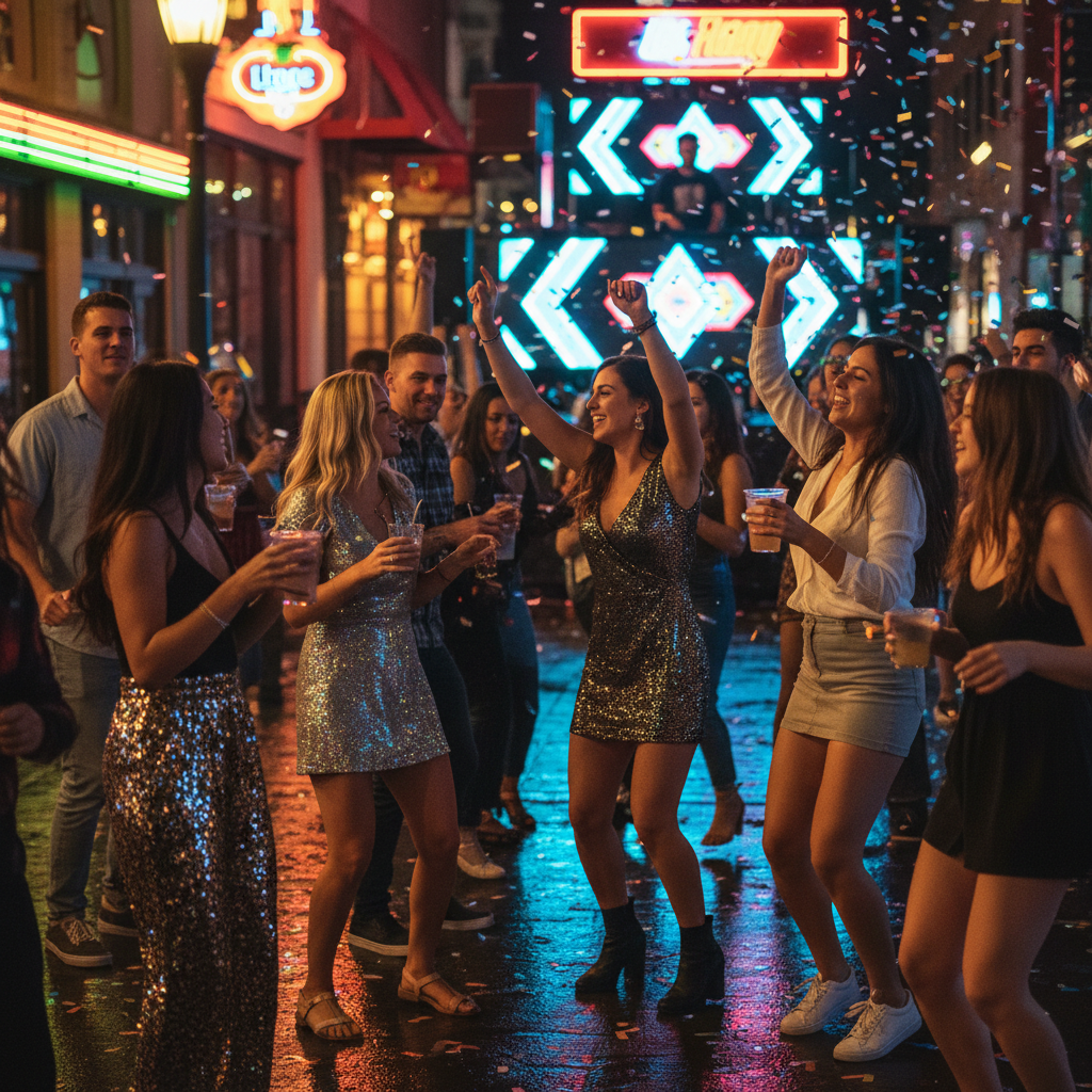A vida noturna de Downtown Orlando é famosa por sua energia e diversidade de bares e baladas.