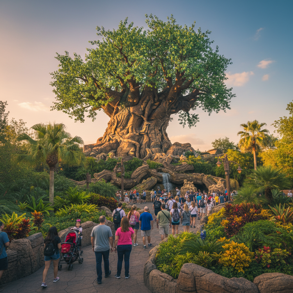 A majestosa Árvore da Vida, ícone central do Animal Kingdom.