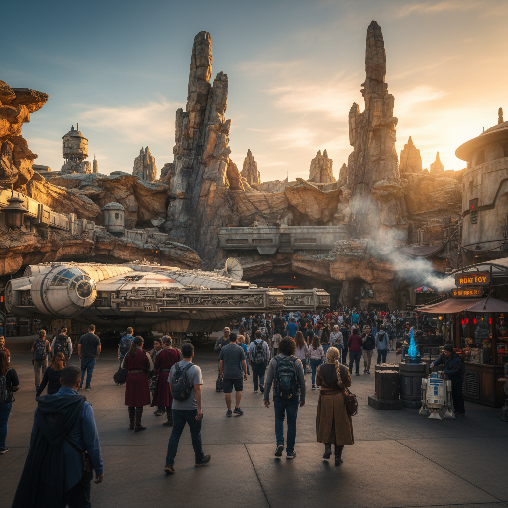 A Millennium Falcon em Star Wars: Galaxy's Edge é um dos pontos altos do Hollywood Studios.