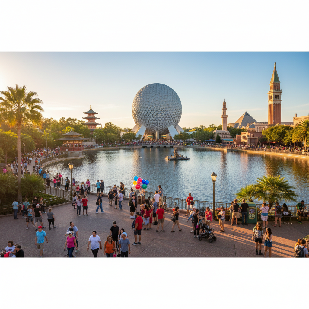 O World Showcase no Epcot oferece uma viagem cultural e gastronômica ao redor do mundo.