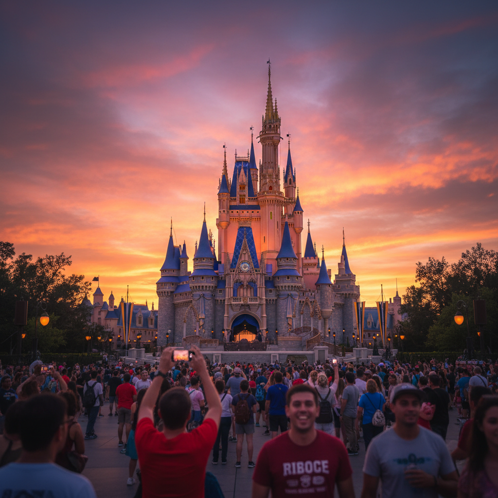 O Castelo da Cinderela no Magic Kingdom, um ícone inconfundível da magia Disney.