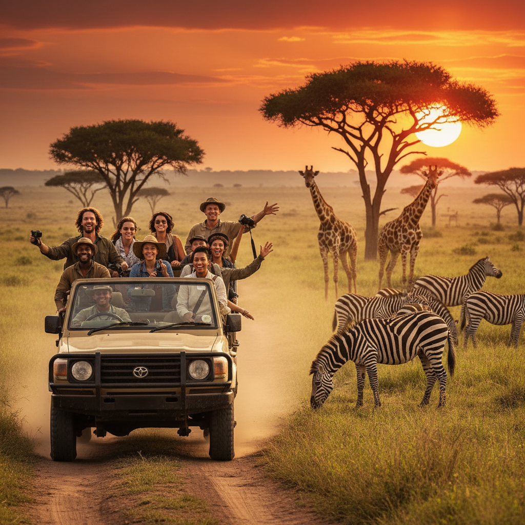 Explore a vida selvagem africana no Kilimanjaro Safaris.