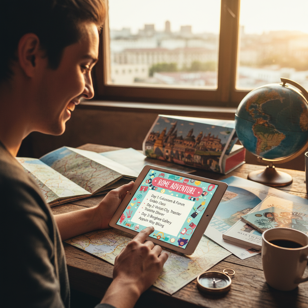 Planejamento de viagem personalizado se torna mais fácil e divertido com um simulador de perfil.
