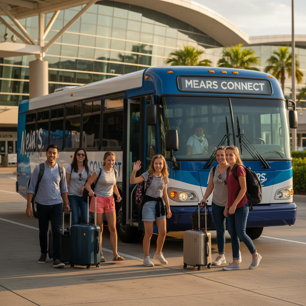 O Mears Connect é uma das opções mais populares para chegar aos hotéis Disney do aeroporto.