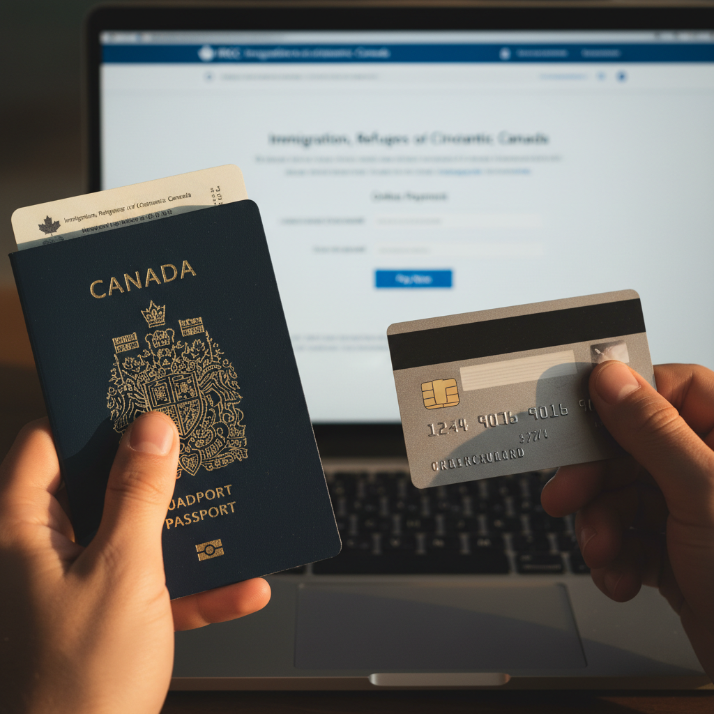 Prepare seu cartão de crédito para as taxas oficiais ao aplicar para o visto canadense.