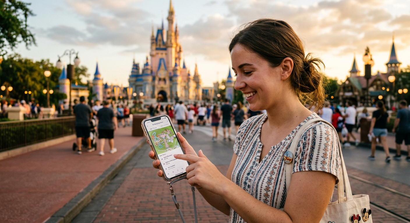 Utilize aplicativos oficiais da Disney para otimizar seu tempo e evitar filas.