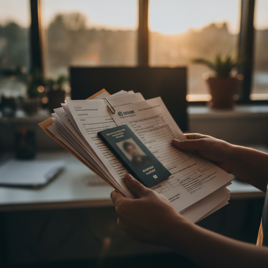 Organização é fundamental: tenha seus documentos separados e de fácil acesso.