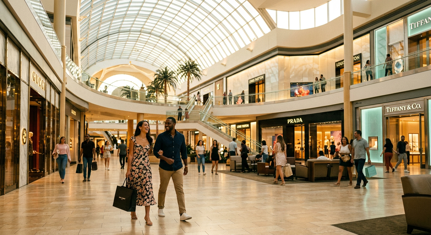 O Mall at Millenia oferece uma experiência de compra de luxo em Orlando.