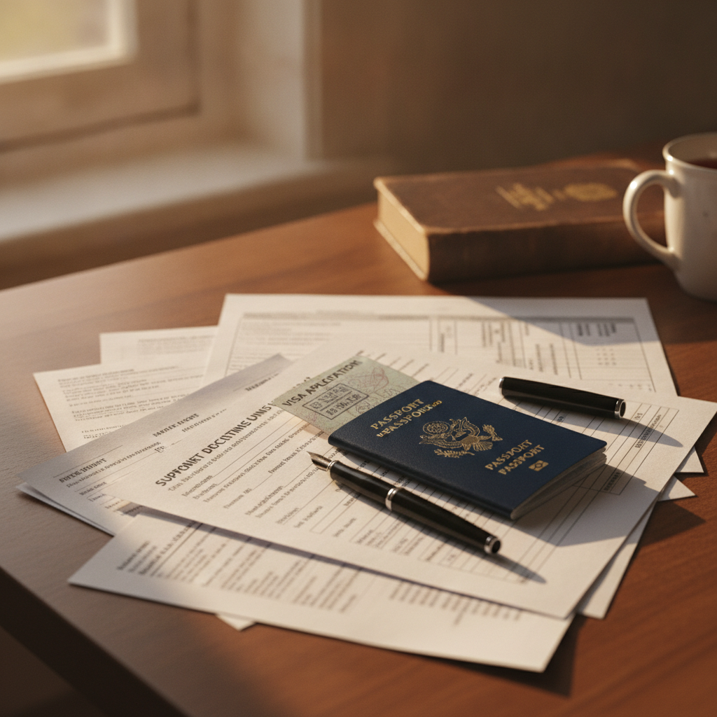 A organização dos documentos é crucial para um agendamento de visto bem-sucedido.
