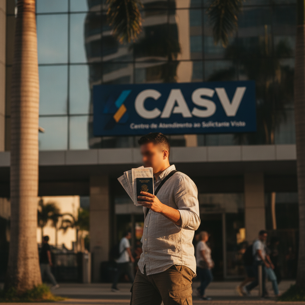 O CASV é a primeira parada para coleta de dados biométricos.