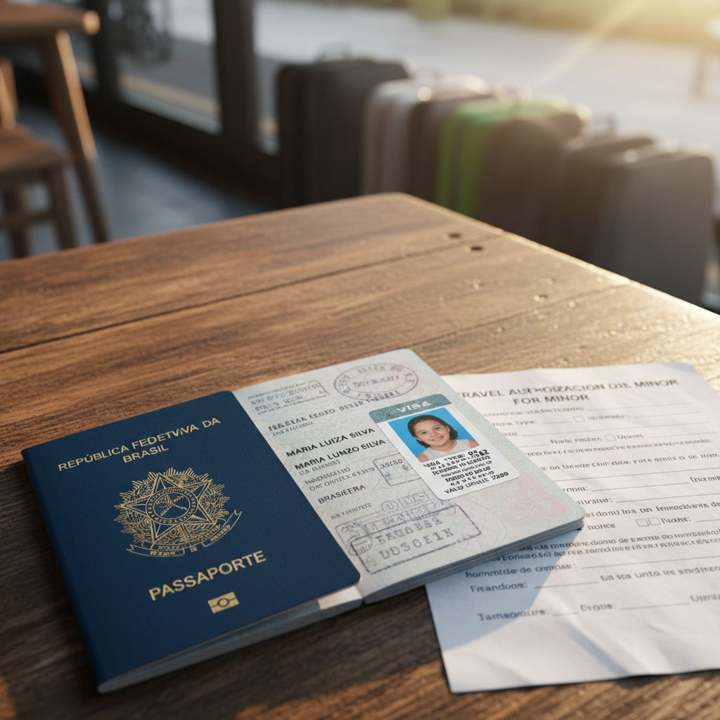 Certifique-se de que o passaporte, visto e autorização de viagem estejam em perfeita ordem antes do embarque.