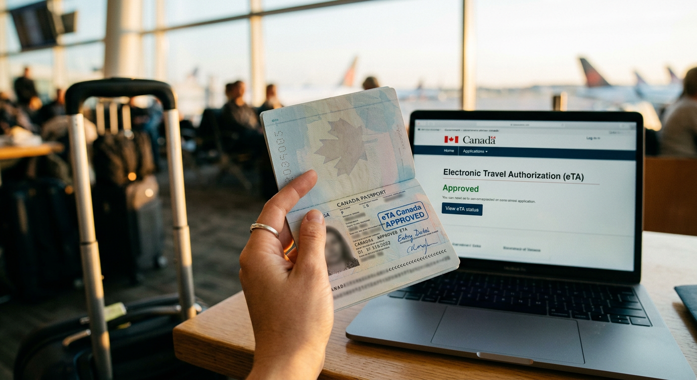A eTA é vinculada eletronicamente ao seu passaporte e é essencial para viagens aéreas.