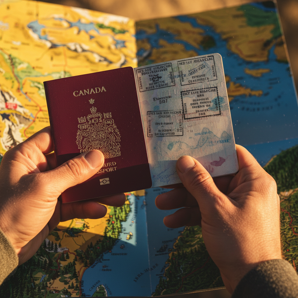 Tenha seu passaporte em mãos ao usar o simulador.