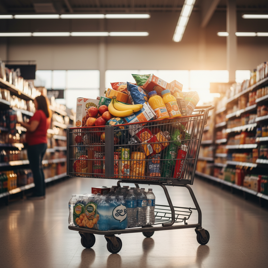 Faça suas compras em supermercados como Walmart ou Publix para economizar muito.