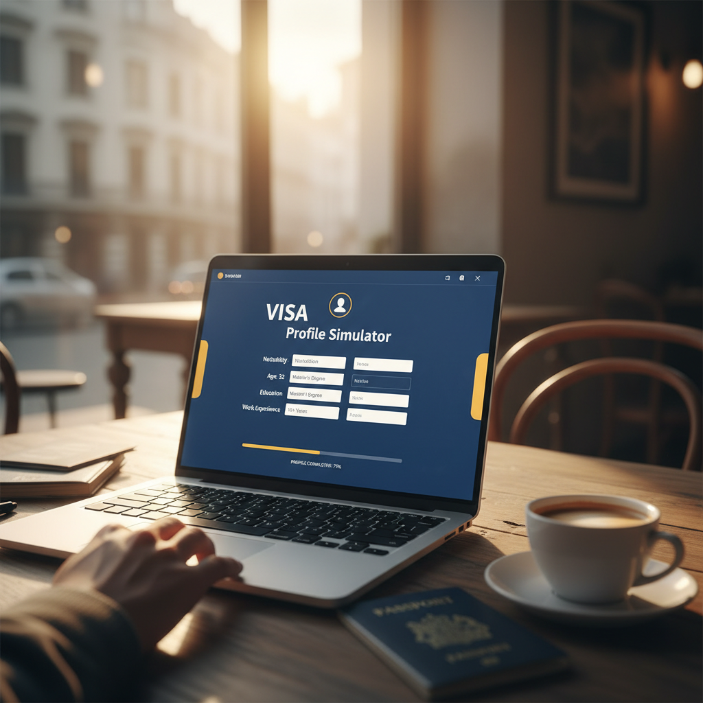 Interface de um simulador de perfil online, facilitando o preenchimento de dados.