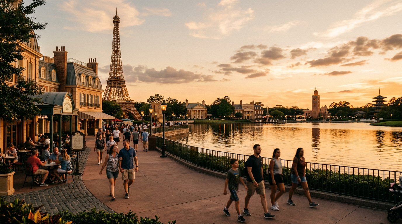 O Pavilhão da França, um dos destaques do World Showcase no Epcot.