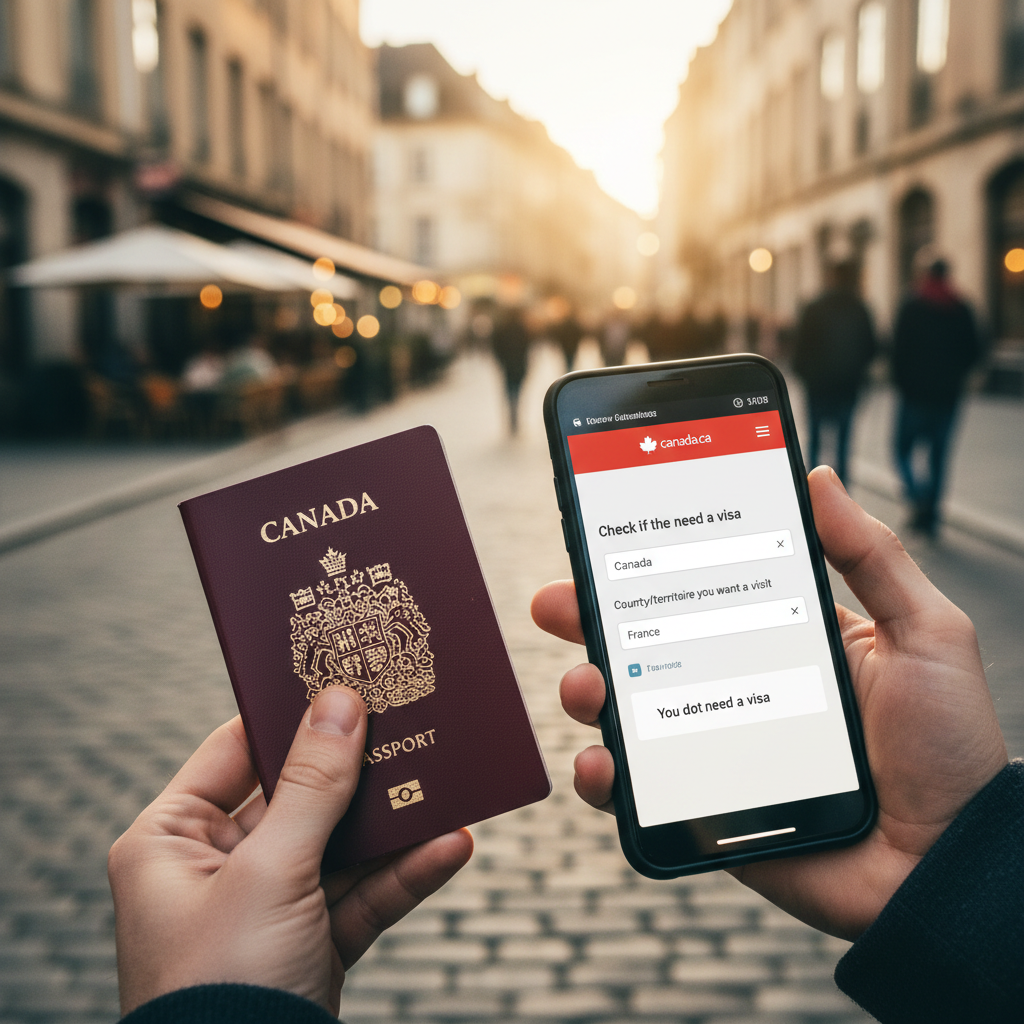 A interface amigável do Simulador de Vistos simplifica o planejamento da sua viagem ao Canadá.