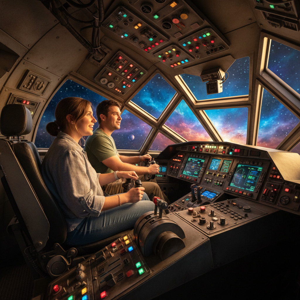 Assuma o controle da Millennium Falcon e embarque em uma missão emocionante.