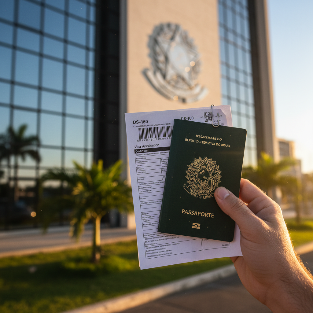 Ter todos os documentos em mãos, incluindo a confirmação do DS-160 e o comprovante de agendamento, é fundamental para o CASV.