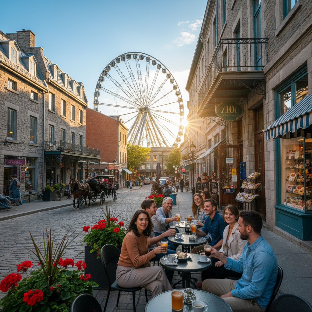 O charme histórico de Old Montreal atrai viajantes com perfil cultural e gastronômico.