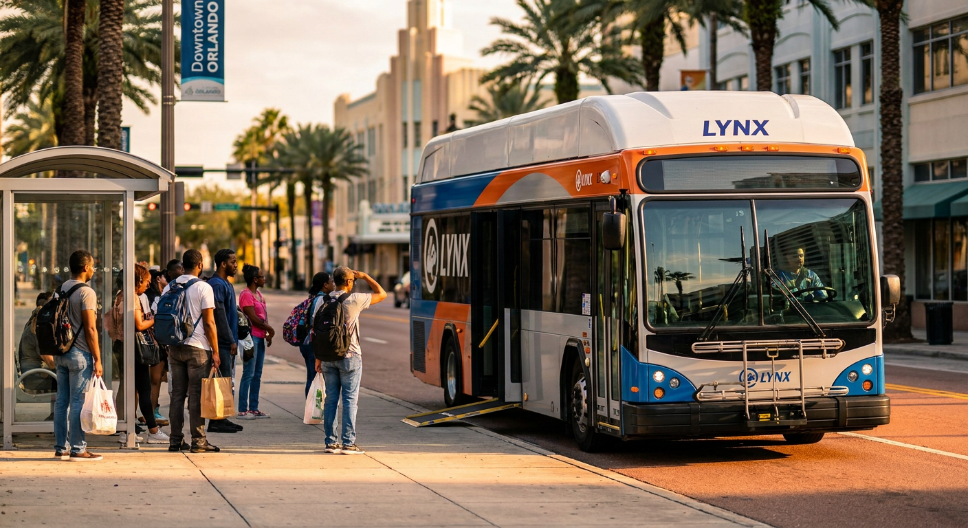 O sistema LYNX é uma opção econômica para explorar diversas partes de Orlando.