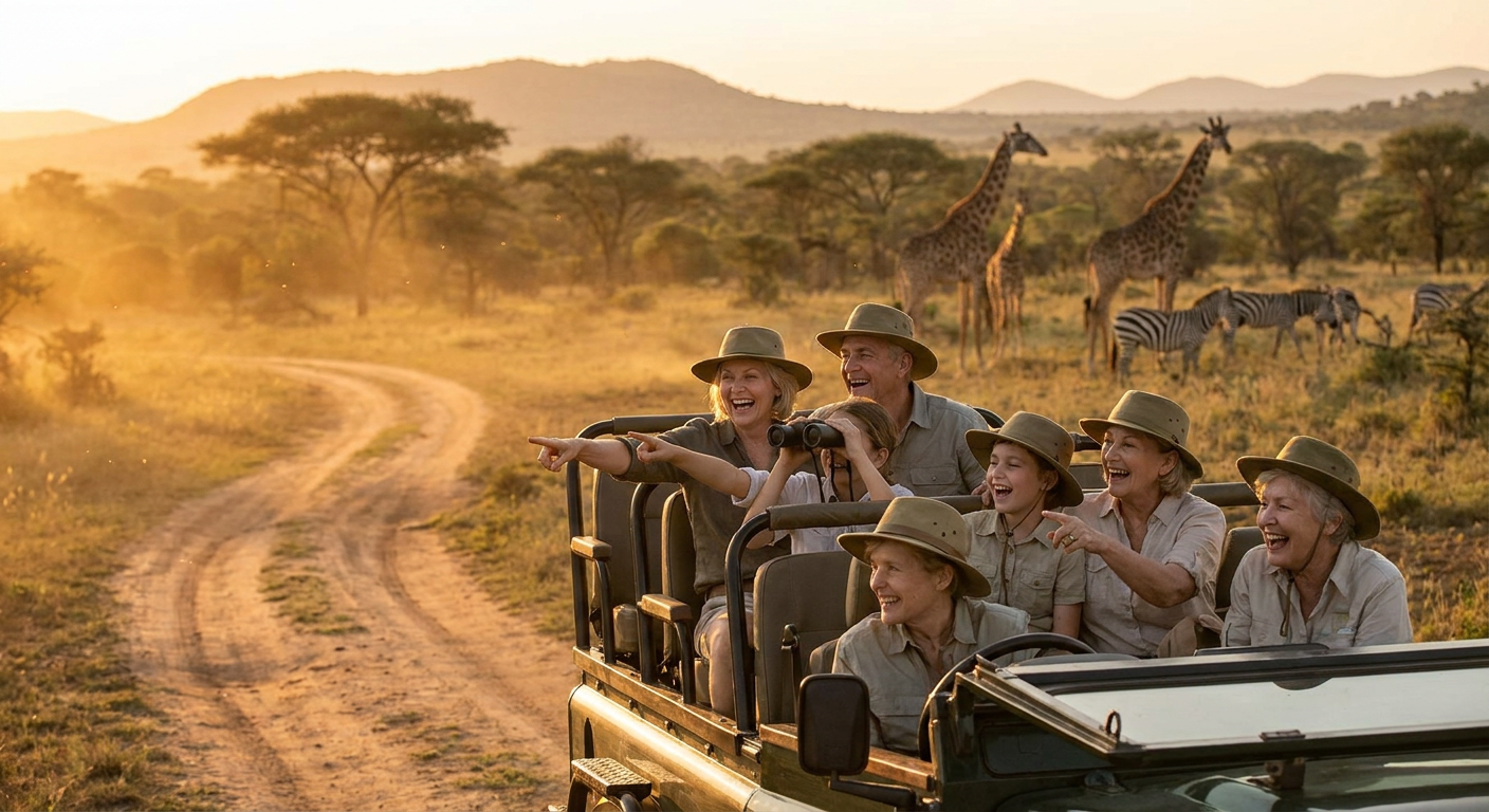 O Kilimanjaro Safaris no Animal Kingdom proporciona uma experiência africana autêntica com animais selvagens.