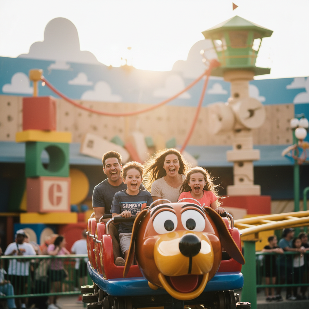 Aventura na Slinky Dog Dash no Hollywood Studios.