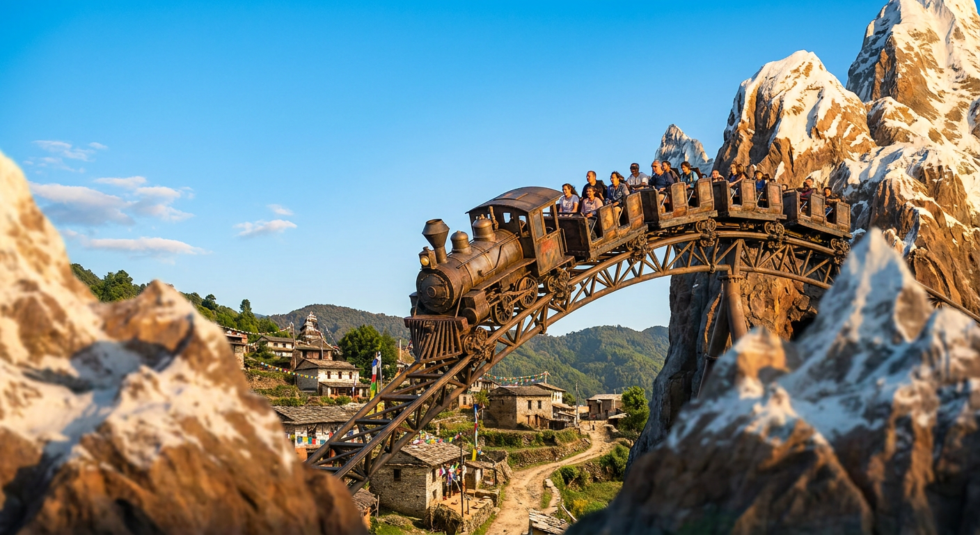 A imponente Expedition Everest é uma das montanhas-russas mais populares do Animal Kingdom.