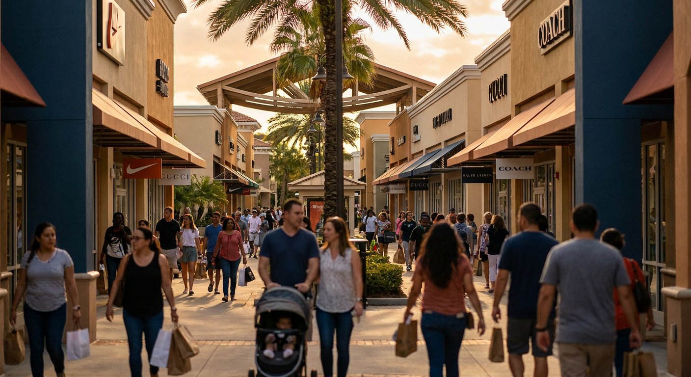 O Orlando Vineland Premium Outlets, um dos destinos favoritos para compras em Orlando.