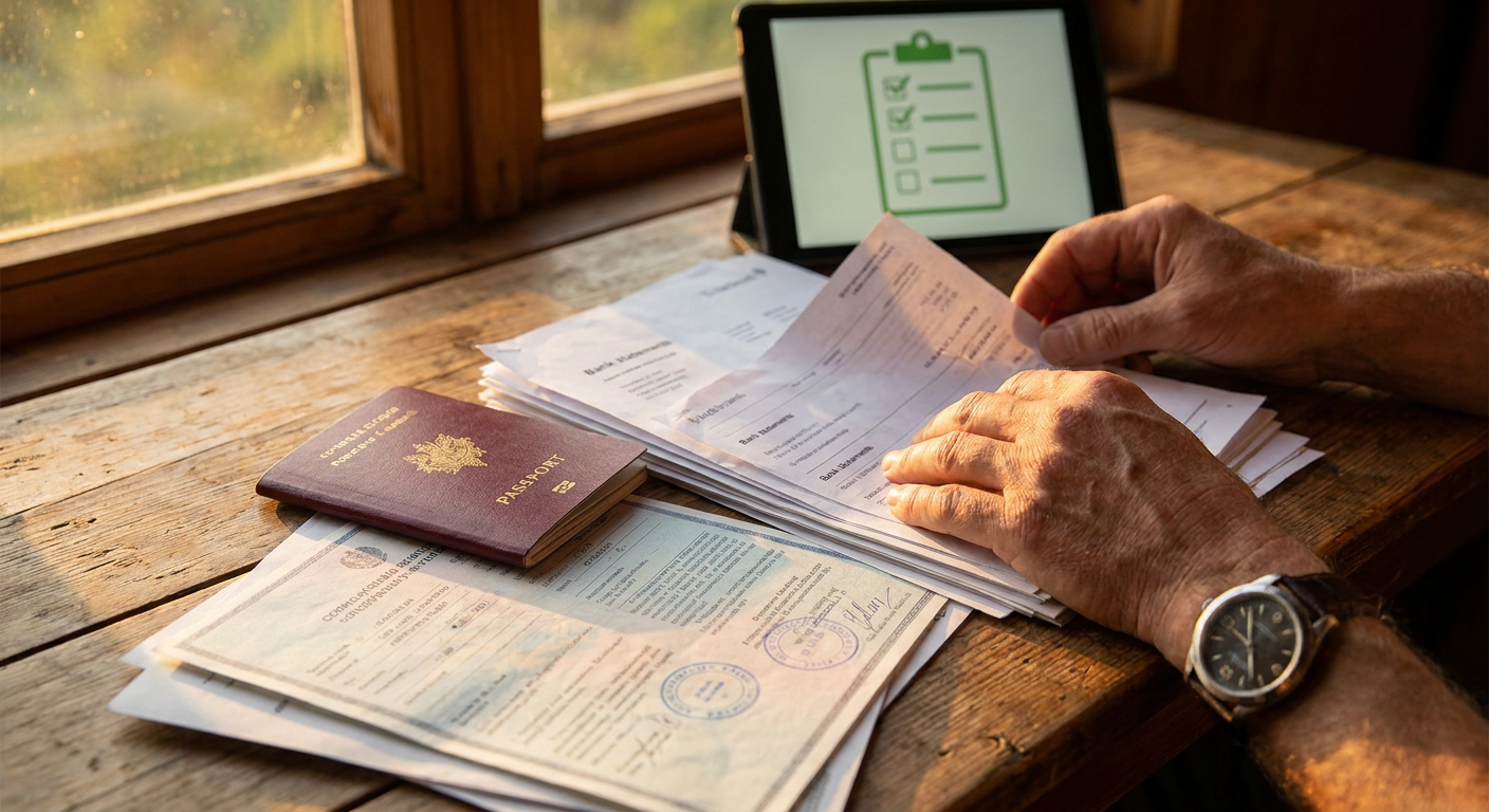 A organização e a conferência de todos os documentos são essenciais para evitar contratempos.
