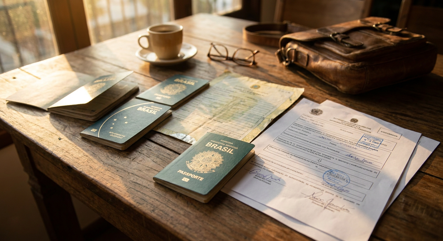 Organizar todos os documentos em uma pasta ou porta-documentos facilita a viagem e evita o estresse.