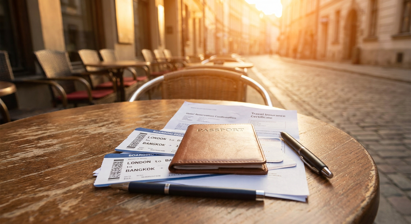 Mantenha todos os seus documentos de viagem organizados e acessíveis.
