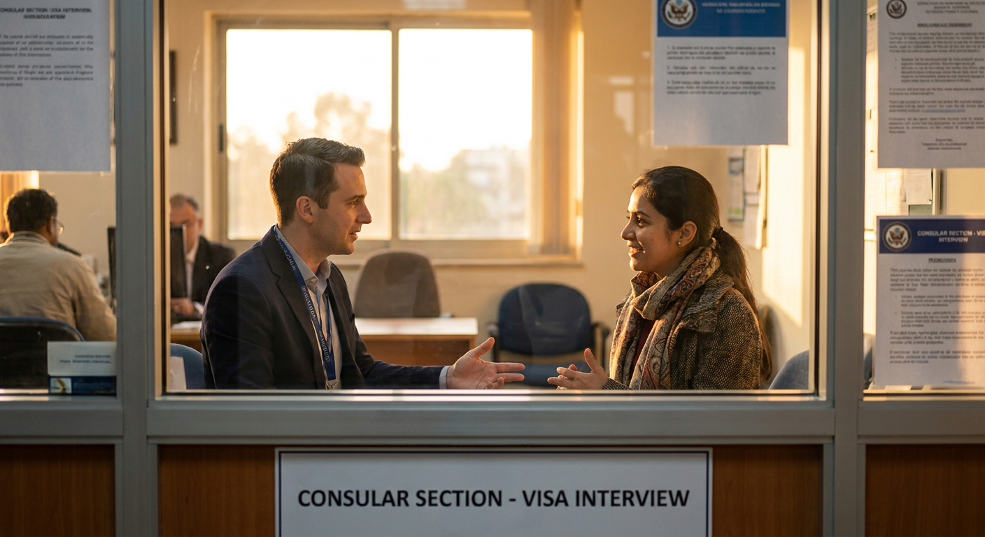 A entrevista é o momento crucial para o oficial consular avaliar sua intenção de não-imigração.