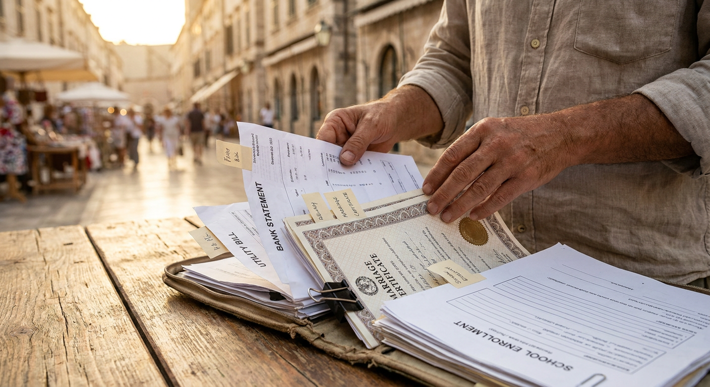 A organização dos seus documentos de comprovação de vínculo com o Brasil é um passo crucial.